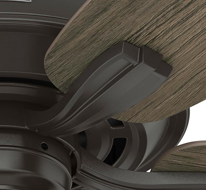 Hunter Fan 60 inch Traditional Noble Bronze Finish Indoor Ceiling Fan with LED Light Kit and Pull Chain (Renewed)