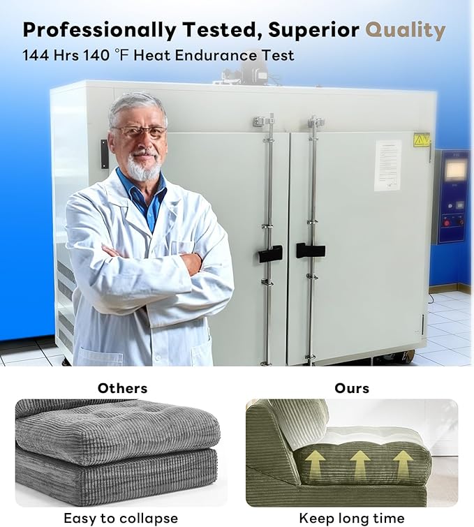 Tbfit 35.8'' Folding Sofa Bed, Convertible Sleeper Chair with Large Pillow, Corduroy Folding Couch Bed, Portable & Foldable Mattress Boneless Floor Sofa Set of 2, Green