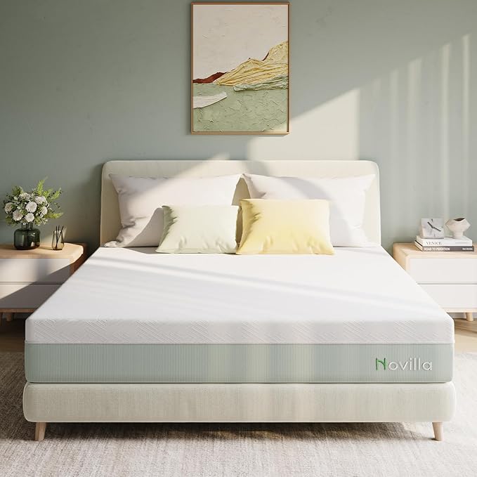 Novilla Mattress XL Twin Size,12 Inch Gel Memory Foam Mattress in a Box for Cool Night & Motion Isolation,Medium Firm Feel, Bliss