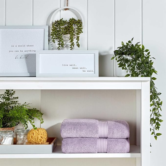 Christy Supreme Hygro Family Towel Set | Lavender Purple | 100% Luxury Supima Cotton | Ultra Soft | Super Absorbent | 650GSM | 2 Bath Sheets 2 Bath Towels 2 Hand Towels