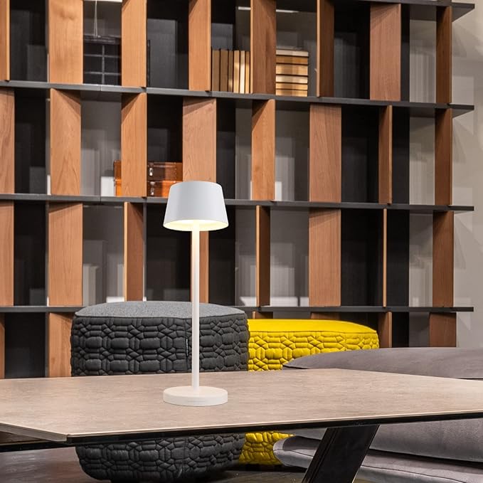 Rechargeable LED Wireless Desk Lamp,with IP54 Waterproof Function and Touch Dimming Table Lamps,Suitable for Indoor and Outdoor Lighting White