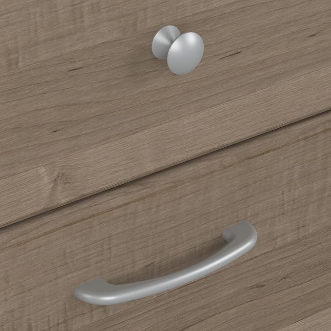 Bush Furniture Cabot 60W Computer Desk with Drawers in Ash Gray, Workstation and File Storage, Desktop with Organization Solutions for Home Office