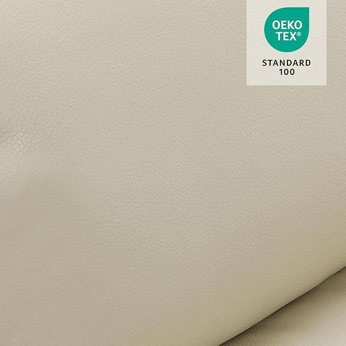 MCombo Oversized Power Lift Recliner Chair for Elderly, Lift Chair with Heat and Massage for Big and Tall, USB&Type C Ports, Cup Holders, Faux Leather R7510 (Cream White, Large-Wide)