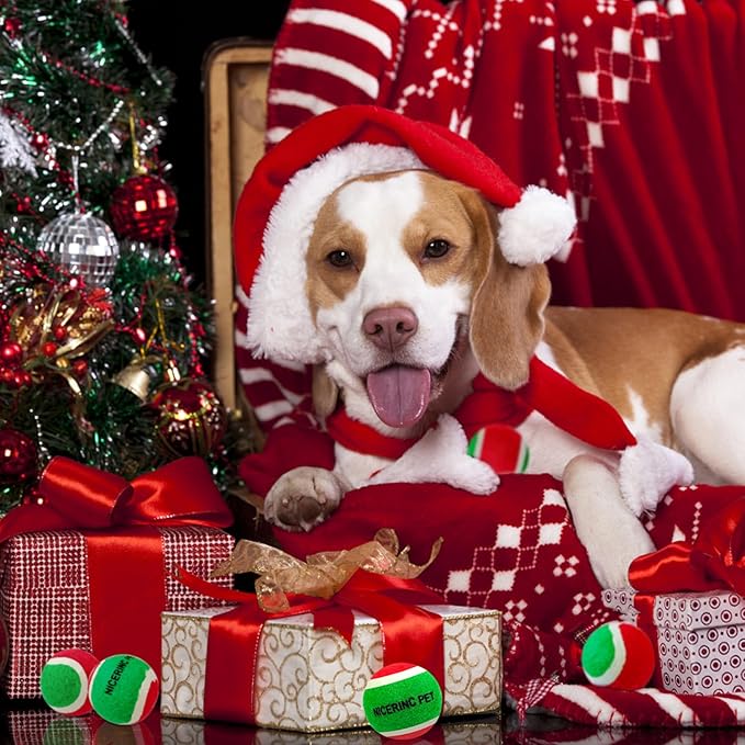 X-Small Dog Tennis Balls Dog Toys Ball 1.5" Pack of 12, Fit Ball Launchers,Christmas Dog Toys