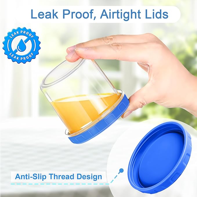 6 Pcs 10 oz Plastic Containers with Screw Lids, Reusable Clear Food Storage Containers with Pen and Brush for Snack Salad Fruit, Freezer Storage Containers, Microwave & Dishwasher Safe