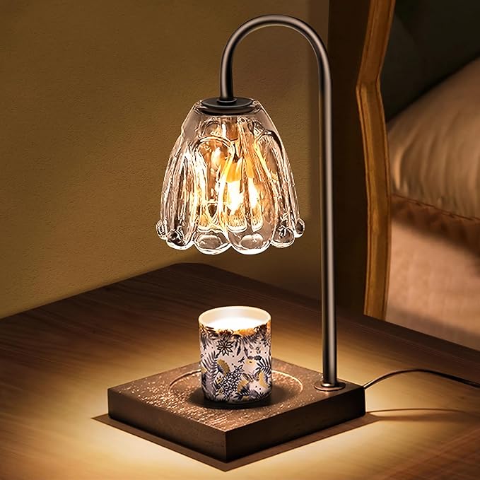 Candle Warmer Lamp, Top-Down Electric Candle Warmer with Timer, Dimmable Jar Candle Melter for Scented Wax
