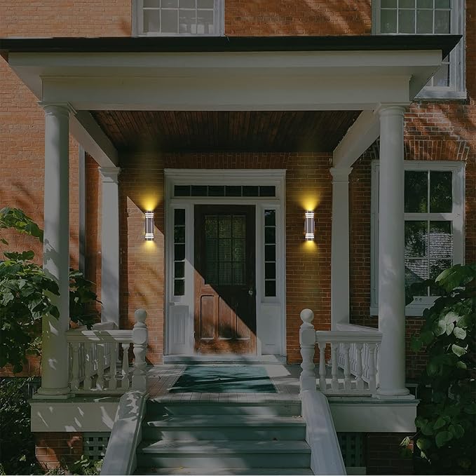 TENGXIN Outdoor Wall Lights,Exterior Wall Light Fixture with Stainless Steel Cylinder,Waterproof.