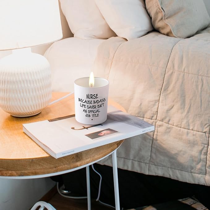 BFJLIFE Nurse Gifts for Women Funny Unique School Nurse Practitioner Gifts for Christmas Birthday Nurse Week Appreciation Novelty Lavender Scented Soy Candles