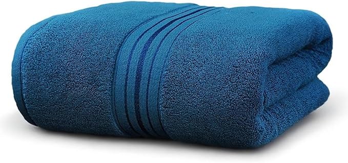 Bath Sheet,Oversized Bath Towel,Beach Towel, 40x73 inches, Extra Large,100% Luxury Cotton, Super Soft & Absorbent(Indigo Blue, Extral Large)