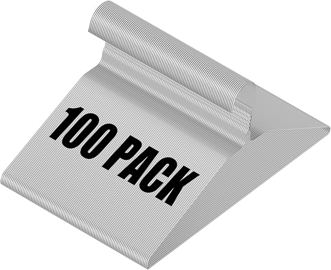 Wire Metal Hangers Bulk 100 Pack, Clothes Hangers Heavy Duty for Coats, Suits, Shirts, Pants, Skirts, Space Saving, Non Slip, Ultra Thin, 16 Inch, Silver