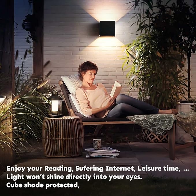 Outdoor Wall Lights Modern 20W LED Wall Pack Light Adjustable Up Down Light Beam Waterproof Outdoor Sconces Wall Lighting for Porch Patio Outdoor Porch Light 4.7 in. 3000K