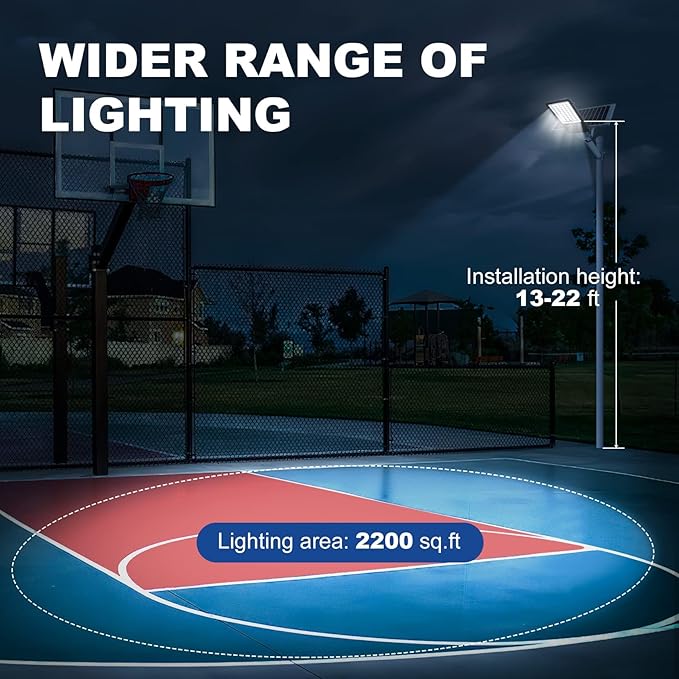 6000W Solar Street Lights Outdoor - 6500K Solar Parking Lot Lights Commercial Dusk to Dawn, Heavy Duty Split Type LED Solar Street Light Remote Control, Street Lights Solar Powered for Yard (2Pack)