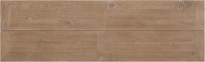 Martin Svensson Home Napa Solid Wood Pedestal Flip-Top Sofa Console Table, White and Driftwood