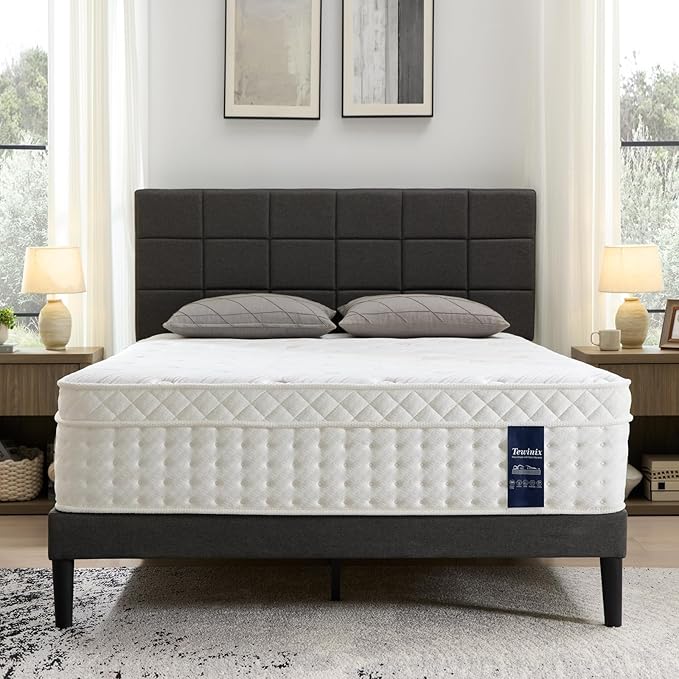 12 Inch King Mattress, Plush Hybrid Mattresses with Gel Memory Foam in a Box, Individual Pocket Springs for Pressure Relief & Motion Isolation, CertiPUR-US Certified,100-Night Trial