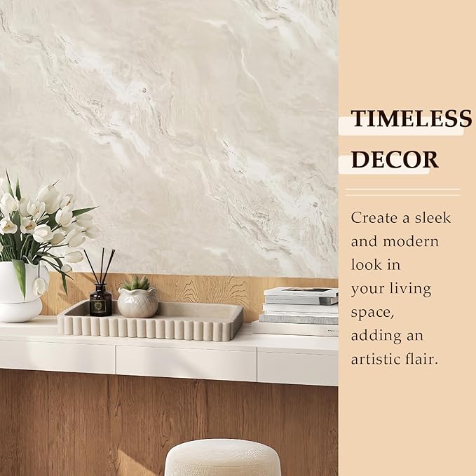 Resin Decorative Tray for Coffee Table Decor, 14" Coffee Table Tray Ottoman Tray Table Centerpieces, Rectangular Modern Decorative Trays for Home Decor, Living Room, Entry, Resin Beige