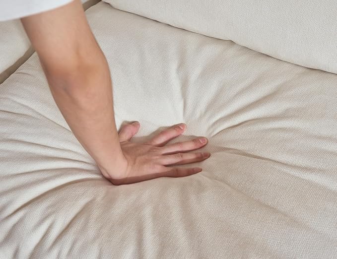 Cloud Couch Boneless Loveseat, 78” Modular Sectional Sofas for Living Room, Comfy Deep Seats, No Assembly, Bedroom, Dorm, Apartment, Beige