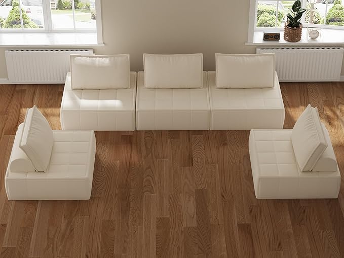 PurrJoys Modular Sectional Loveseat, 2-Piece Deep Seat Corduroy Lounge Sofa with Movable Cushions, Small Loveseat Couch for Living Room, Bedroom, Apartment