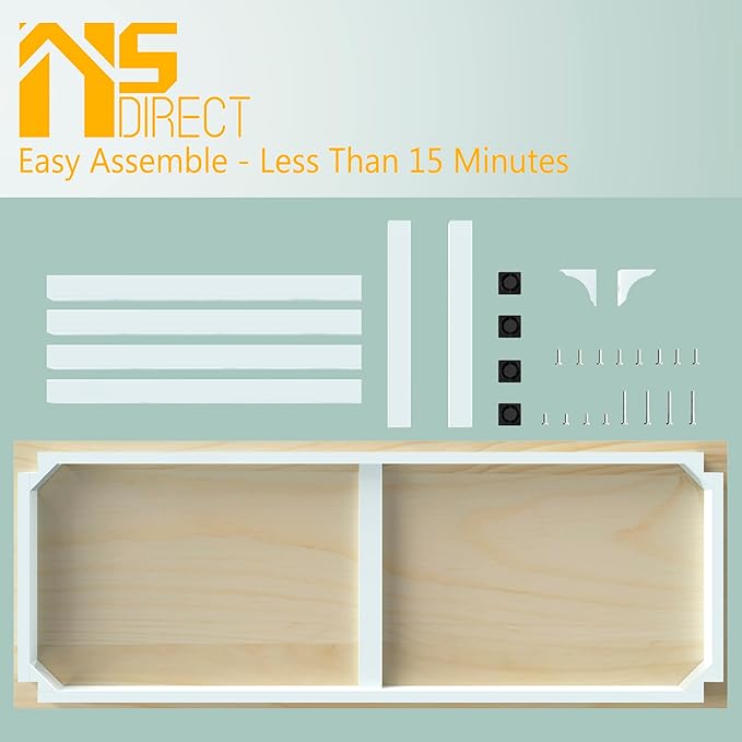 NSdirect 63" Computer Desk,Large Home Office Desk Wide Workstation 1 inch Thicker Tabletop for Writing,Games and Home Work PC Desk Modern Finish Wood Board and Sturdy Steel Legs,Oak+White