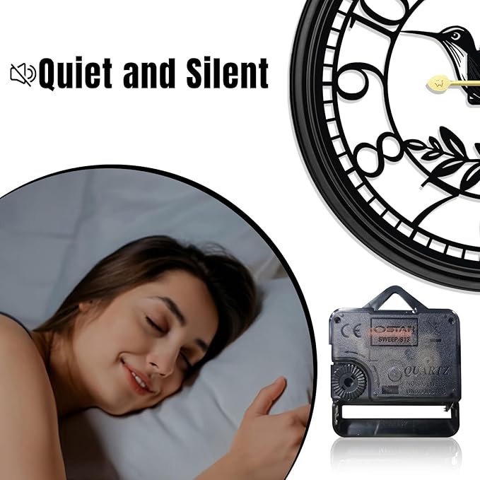 Big Wall Clock - Wall Clocks for Living Room Decor, Quiet and No Ticking Suitable for Wall Decor, Living Room Decoration, Kitchen Decoration