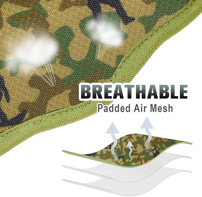BARKBAY No Pull Dog Harness Large Reflective Dog Harness with Front Clip and Easy Control Handle for Walking Training Running with ID tag Pocket(Camo,XS)