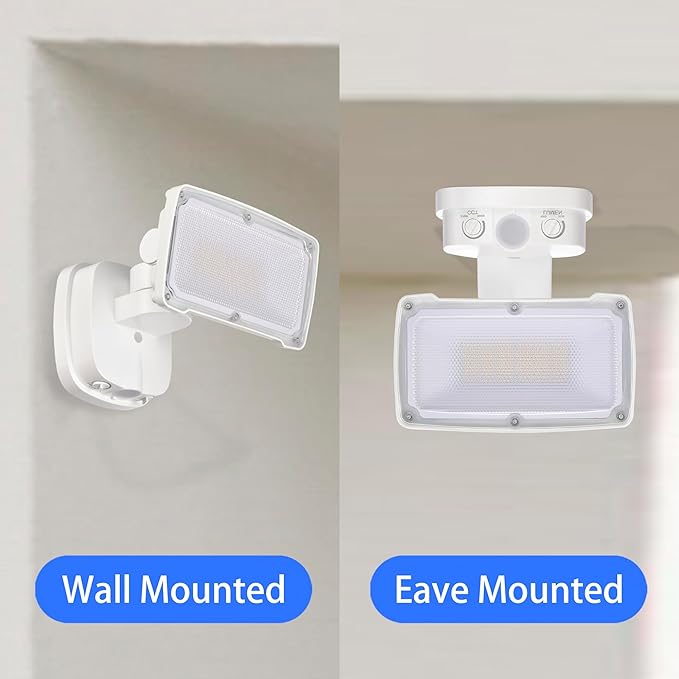 26W Flood Lights Outdoor, CCT Integrated LED Security Light Fixture, 1 Head Exterior LED Outdoor Light with Dusk to Dawn Control, ETL Water Resistant for Garage, Yard, Porch (White)