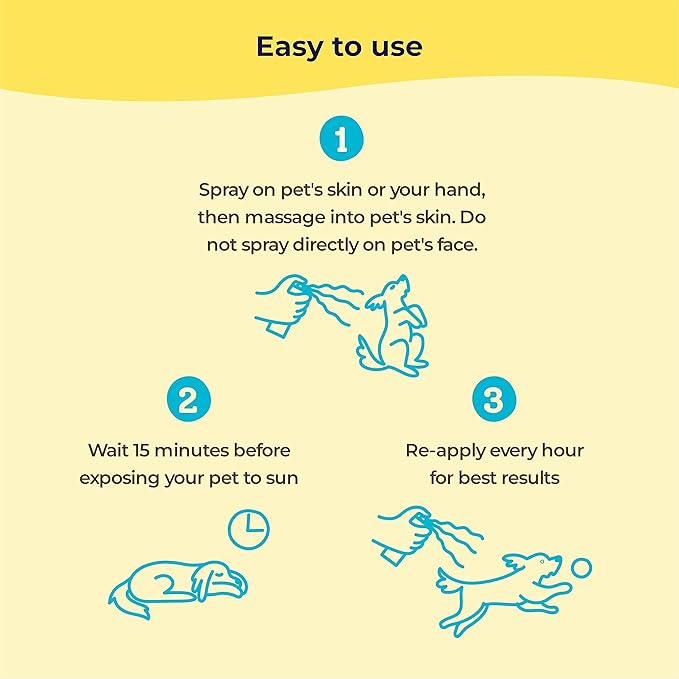 Gentle Creatures Dog Sunscreen - SPF 30+ With Skin Moisturizing Vitamin E and Olive Oil - No Zinc Oxide Safe for All Dogs and Cats - Dog Beach Accessories, Dog Camping Gear, Sunscreen for White Dogs