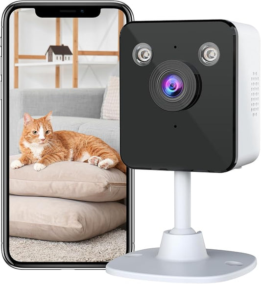 2K Cameras for Home Security Indoor, 2.4 & 5Ghz WiFi Baby/Pet Camera with Phone App, Night Vision, Motion Detection, Two-Way Audio, Smartphone Control Inside Cameras for House