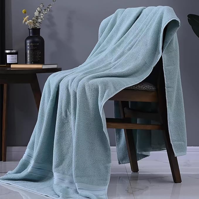 Bath Sheet,Oversized Bath Towel,Beach Towel, 40x73 inches, Extra Large,100% Luxury Cotton, Super Soft & Absorbent (Green, Extral Large)