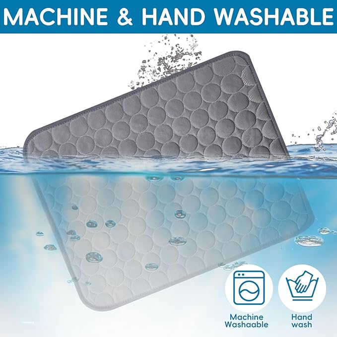 2025 Portable Dog Cooling Mat - Washable Pet Cooling Pad for Dogs & Cats - Ideal for Home & Outdoor Use (Dark Grey, 27.6" L x 21.7" W) - Keeps Pets Cool & Comfortable