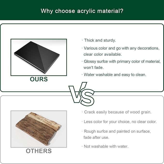 Decorative Acrylic Key Hooks Wall Mount with Shelf - Entryway Key Rack Mail Organizer Living Room Decor (Black)