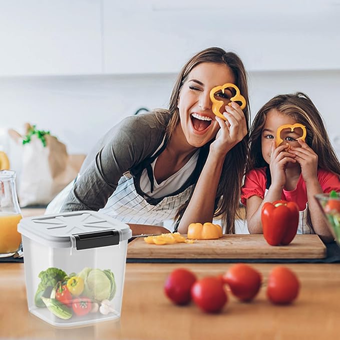 30LBS Rice Container - Rice Dispenser 30LBS/15KG/15Qt Food Cereal Container Bins with Measuring Cup for Household Pantry Organization (30 LBS)