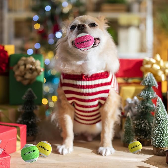 X-Small Dog Tennis Balls Dog Toys Ball 1.72" Pack of 12, Fit Ball Launchers