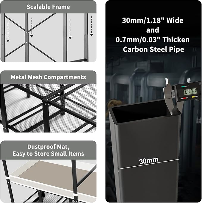 Portable Closet Rack Heavy-Duty Foldable Garment Racks with Cover 1200lbs Enclosed Wardrobe Closet with Independent Area for Hanging Clothes Storaging of Bedding (51in*20in*67in)