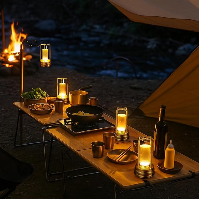 Rechargeable Cordless Metal Table Lamp – Portable LED Desk Lamp with 3-Color Infinite Dimming, Battery Powered for Indoor & Outdoor Use, Bedroom, Restaurant, Bar, Coffee Shop, or Camping