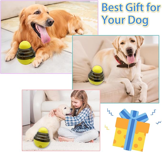 Dog Treat Toy - Interactive for Bored Treat Dispensing Enrichment Dog Puzzle Toy Food Puzzles Ball for Mental Stimulation Boredom Buster for Small Medium Large Dogs(E)