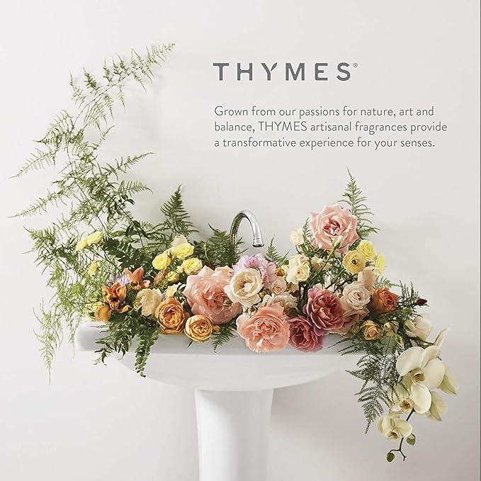 Thymes Scented Candles for Home Decor - Luxury Home Fragrance Gifts for Women & Men - Winter Candles with Crisp Notes of Sage, Eucalyptus, & Cypress Needles - Sage-Green (Highland Frost, 13 oz)