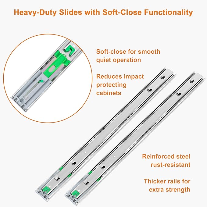 ALINE FURNITURE 2-Tier Pull Out Cabinet Organizer - 20" W x 22" D Soft Close Pullout Shelves with Shelf Liners - Slide Out Drawers for Kitchen Cabinets, Pantry, Bathroom, Heavy Duty Steel Wire Baskets