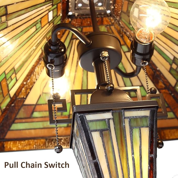 Capulina Mission Antique Style Tiffany Lamp Series Table Lamp Floor Lamp Decor for Living Room Bedroom Study Room