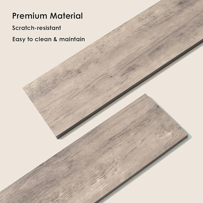 DINZI LVJ Long Wall Shelves, 31.5" Large Floating Shelves Set of 2, Farmhouse Display Shelf Wall Mounted with Heavy Duty Brackets, Easy Assembly for Kitchen, Bathroom, Bedroom, Balcony, Greige