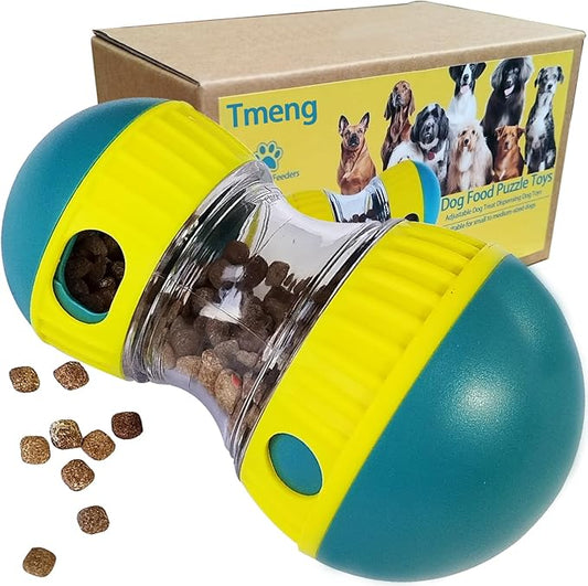 Dog Food Puzzle Toys, Adjustable Dog Treat Dispensing Dog Toys, Interactive Chase Slow Feeder for Boredom and Stimulating, IQ Training for Medium/Large Dogs