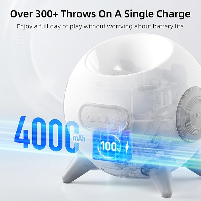 uahpet iRetriever Automatic Dog Ball Launcher with 8Pcs Balls