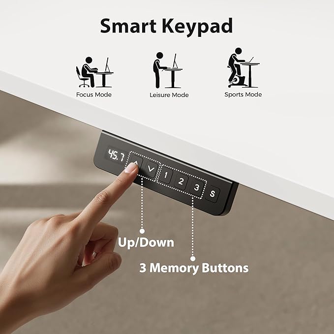 Agilestic Triple Motors 73" x 60" L Shaped Standing Desk, Electric Standing Desk Adjustable Height, Extra Large Desktop Corner Table for Home Office, Gaming Workstation, Splice Board, White