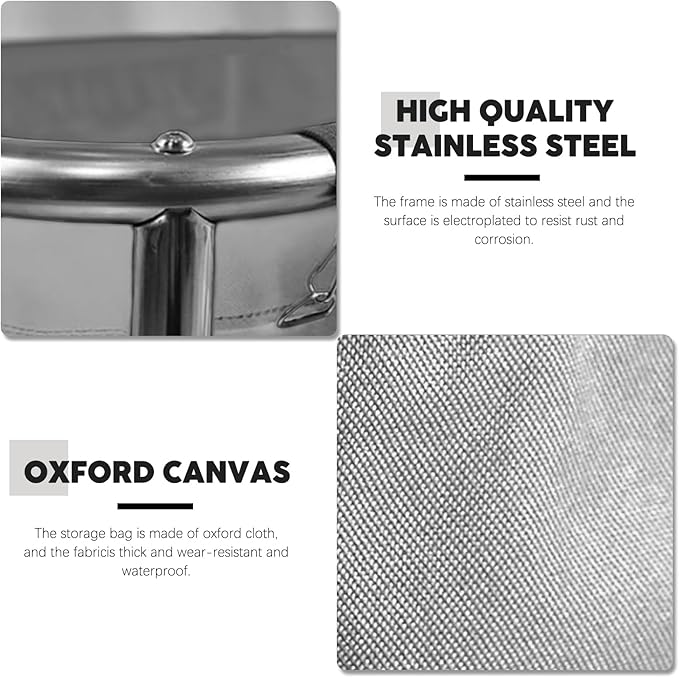 Commercial Laundry Cart on Wheels, 11.35 Bushels Large Laundry Roller, Heavy Duty Stainless Steel, Gray-10