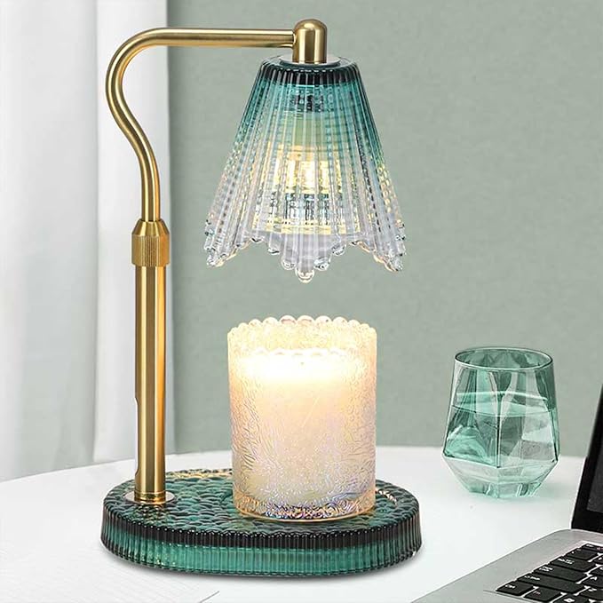 Candle Warmer Lamp with Height Adjustment - Electric Wax Melt Warmer with Timmer and Dimmer for Scented Candle Wax, Homer Décor and House Warming Birthday Gifts for Women Mom