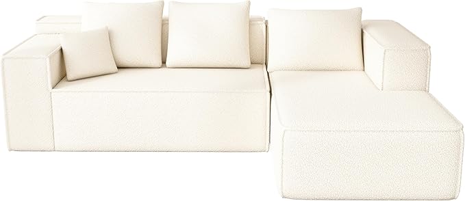 PurrJoys Modern Single Sofa Chair (White（7 Seat）)