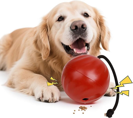 Pet Prime Dog Treat Ball Interactive Squeaky Rolling Treat Dispensing Toys Dog Food Puzzle Slow Feeder Ball Mental Stimulation Enrichment Toys for Small,Medium,Large Breeds
