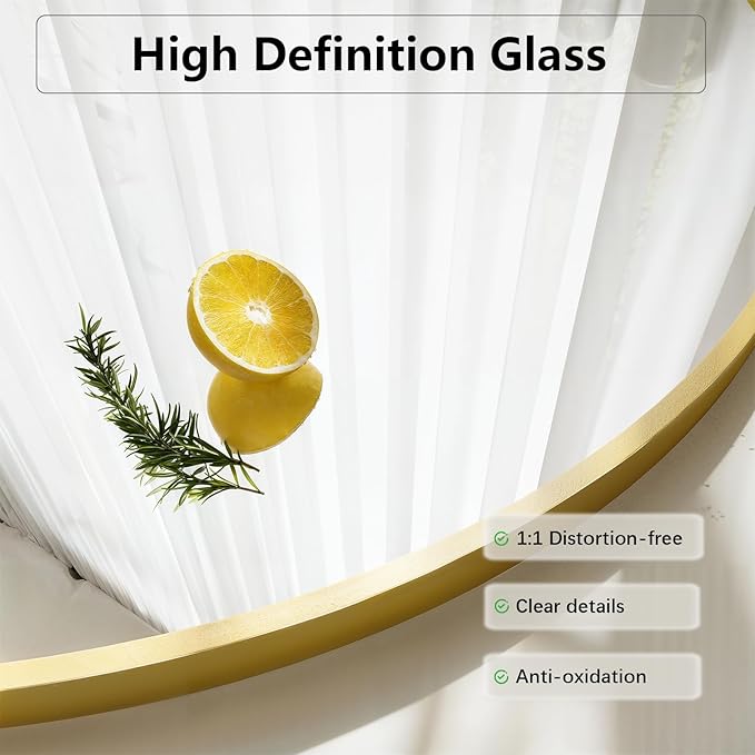 Oversized Full Length Mirror, 41"x81" Arched Floor Mirror Large Full Length with Stand, Room Decor Big Full Body Mirror with HD Tempered Glass Aluminum Frame for Bedroom Living Room, Gold