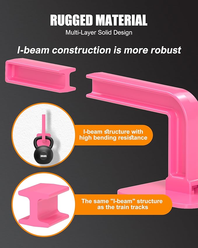 Hat Rack for Hat Storage (4-Pack), Multi-Purpose Hat Organizer, Strong Adhesive Hat Hooks for Wall Hat Organizer for Baseball Caps, Two Mounting Options Hat Hook, Rose (Color)