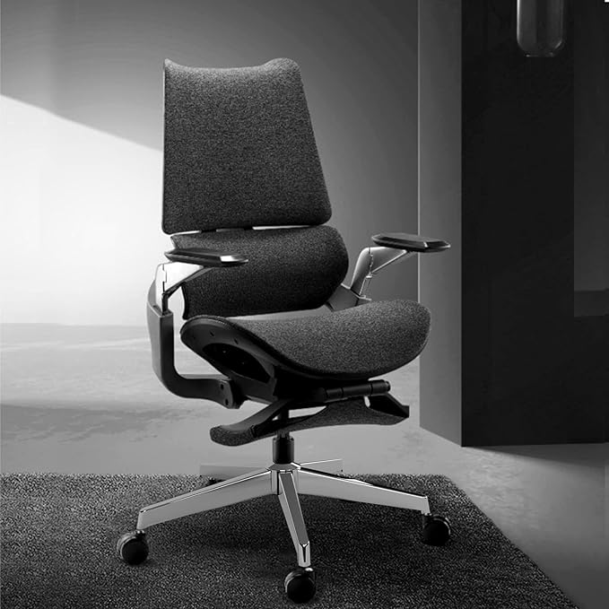 MASTERY MART 28 Inch Office Chair Base, Heavy Duty 2400 Lbs, Reinforced Metal Desk Chair Replacement, Universal Gas Cylinder Hole Caster Socket, Silver