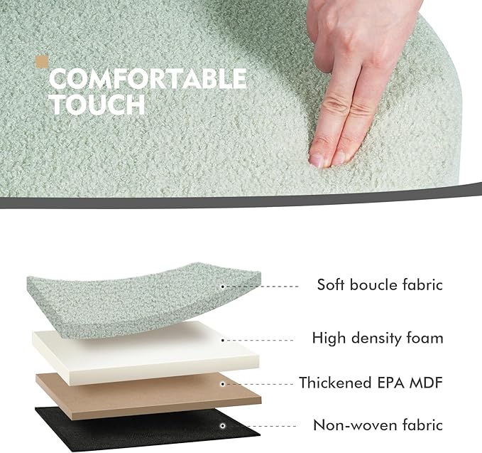 PINPLUS Round Ottoman with Storage Set of 2, Storage Ottoman with Tray, Teddy Velvet Ottoman Storage Modern Multifunctional Foot Rest Stool for Bedroom, Living Room, Dorm (Green)